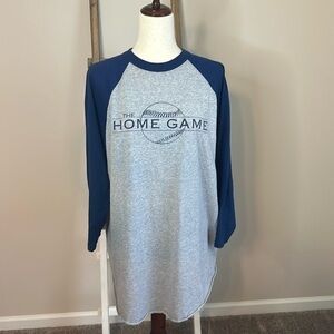 The Home Game 3/4 Sleeve Raglan Top by Augusta Sportswear Size 2XL in GUC